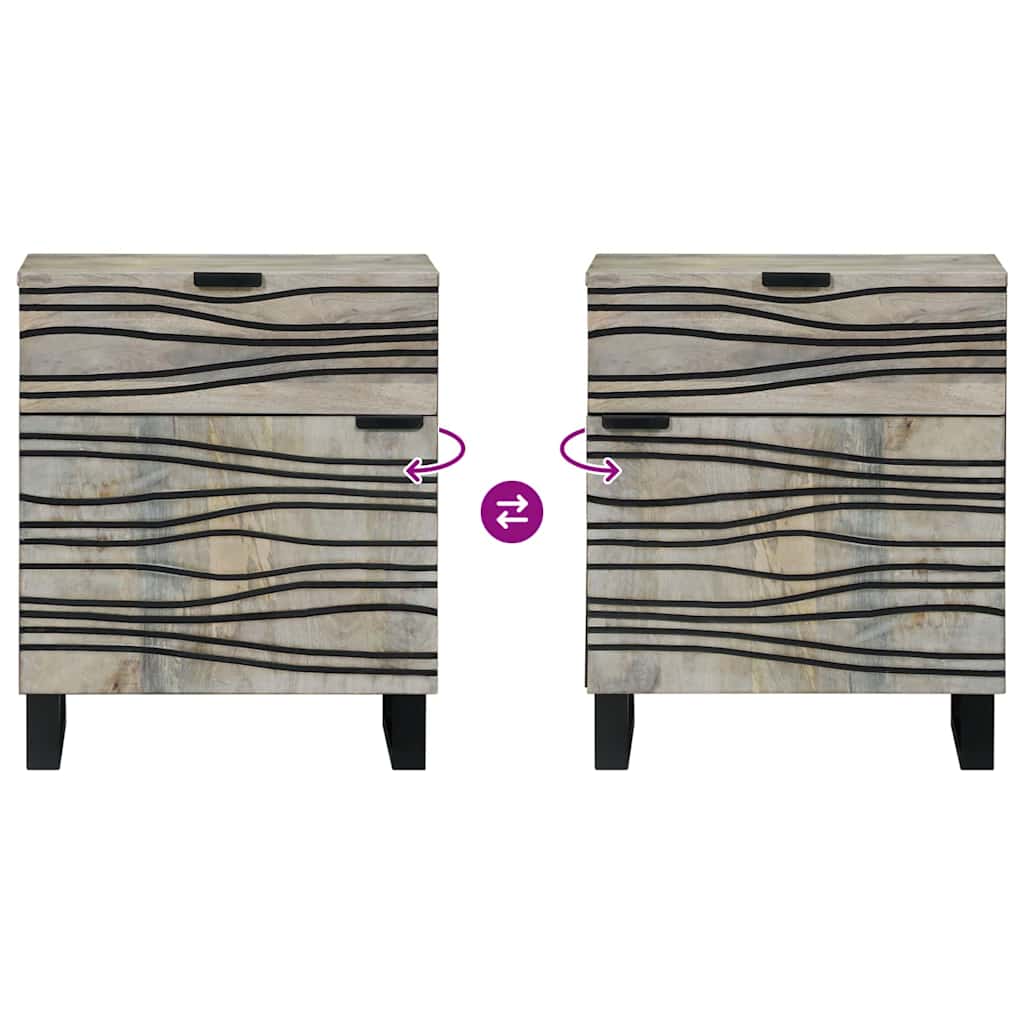 Armadio da Notte Bianco 50 x 33 x 60 cm Legno ingegnerizzato