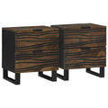 Armadio da Notte 2 pcs Noce 40 x 33 x 46 cm