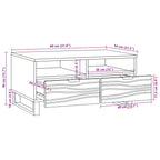 Tavolino da salotto Noce 80 x 54 x 40 cm Legno ingegnerizzato
