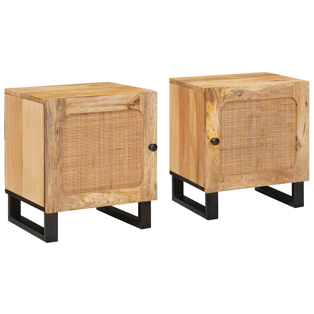 Armadio da Notte 2 pcs Naturale 40 x 33 x 46 cm