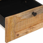 Armadio da Notte con cassetto 2 pcs Naturale 40 x 33 x 46 cm