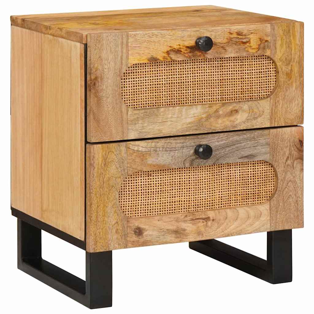 Armadio da Notte con cassetto 2 pcs Naturale 40 x 33 x 46 cm