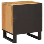 Armadio da Notte con cassetto 2 pcs Naturale 40 x 33 x 46 cm