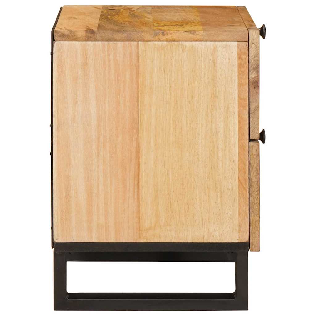 Armadio da Notte con cassetto 2 pcs Naturale 40 x 33 x 46 cm