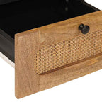 Armadio da Notte con cassetto 2 pcs Naturale 40 x 33 x 46 cm