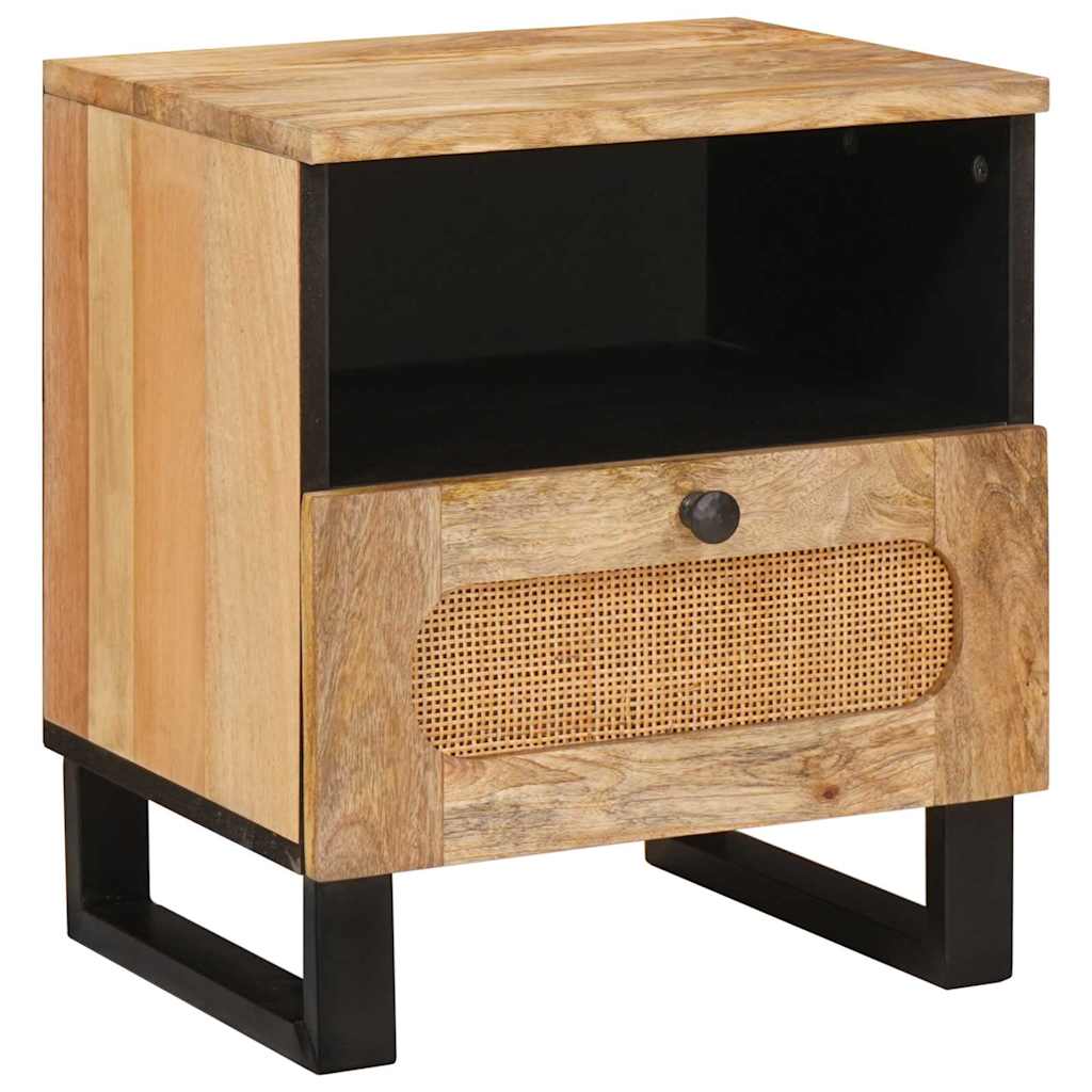 Armadio da Notte con cassetto 2 pcs Naturale 40 x 33 x 46 cm