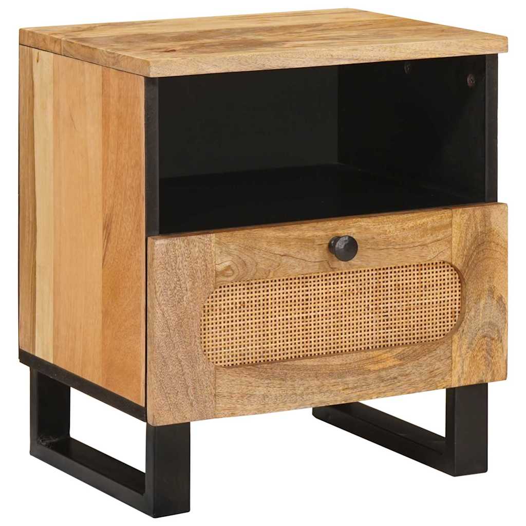 Armadio da Notte con cassetto 2 pcs Naturale 40 x 33 x 46 cm