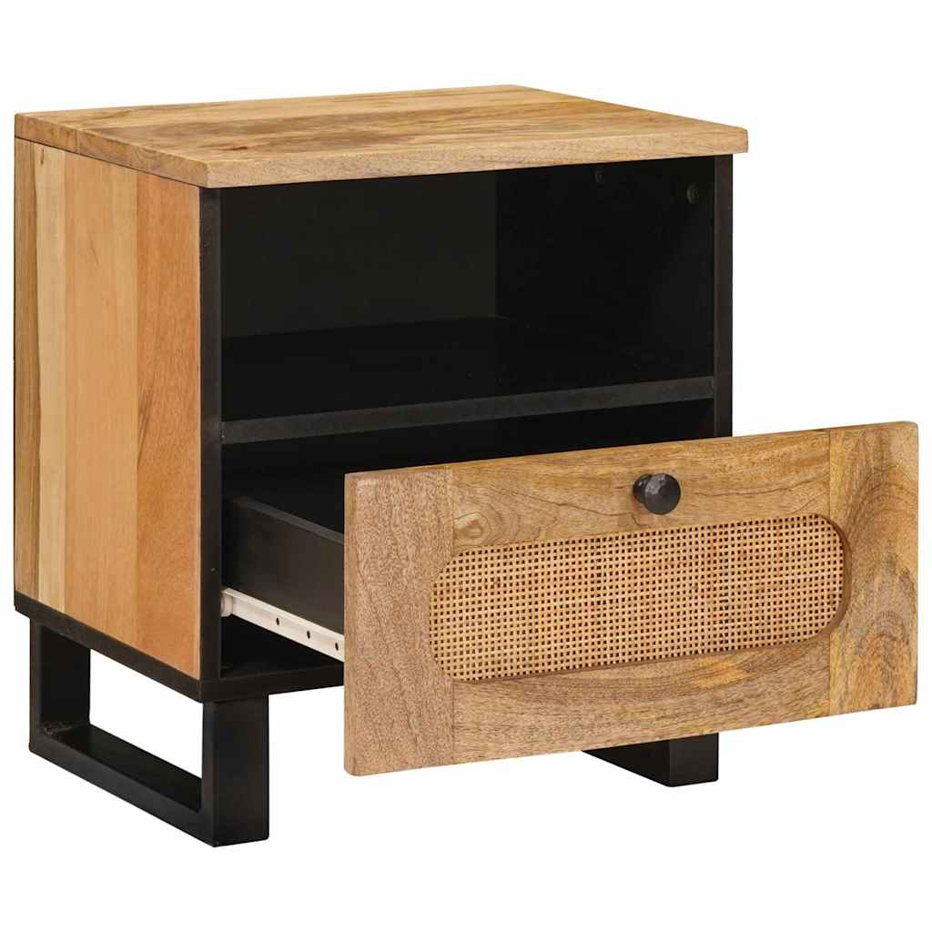 Armadio da Notte con cassetto 2 pcs Naturale 40 x 33 x 46 cm