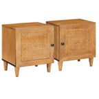 Armadio da Notte 2 pcs Marrone Chiaro 80 x 50 x 40 cm