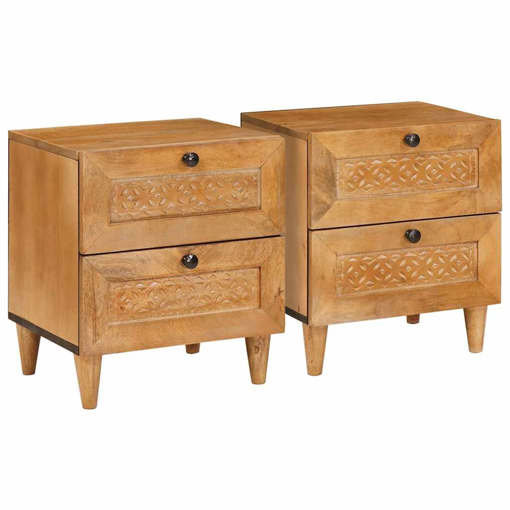 Armadio da Notte 2 pcs Marrone Chiaro 40 x 33 x 46 cm