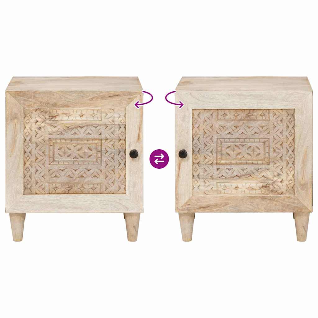 Armadio da Notte Bianco 80 x 50 x 40 cm Legno ingegnerizzato