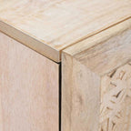 Credenza Bianco 60 x 33 x 75 cm legno massello di mango