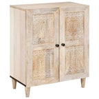 Credenza Bianco 60 x 33 x 75 cm legno massello di mango