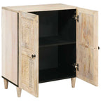 Credenza Bianco 60 x 33 x 75 cm legno massello di mango