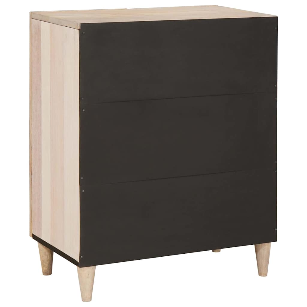 Credenza Bianco 60 x 33 x 75 cm legno massello di mango