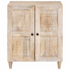 Credenza Bianco 60 x 33 x 75 cm legno massello di mango