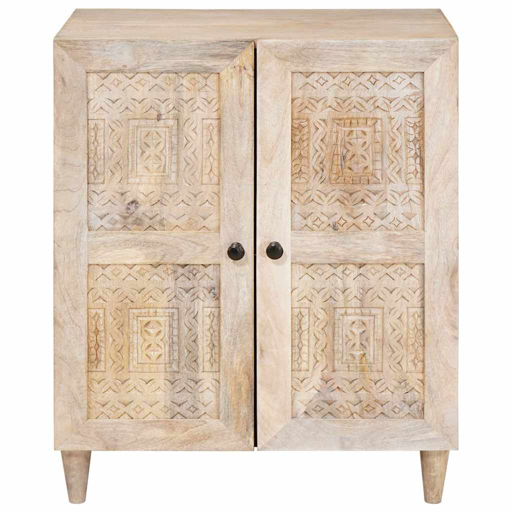 Credenza Bianco 60 x 33 x 75 cm legno massello di mango