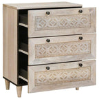 Credenza Bianco 60 x 33 x 75 cm legno massello di mango