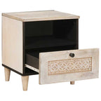 Armadio da Notte 2 pcs Bianco 40 x 33 x 46 cm