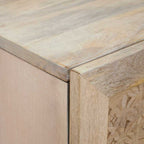Credenza Bianco 40 x 33 x 110 cm legno massello di mango