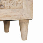 Credenza Bianco 40 x 33 x 110 cm legno massello di mango