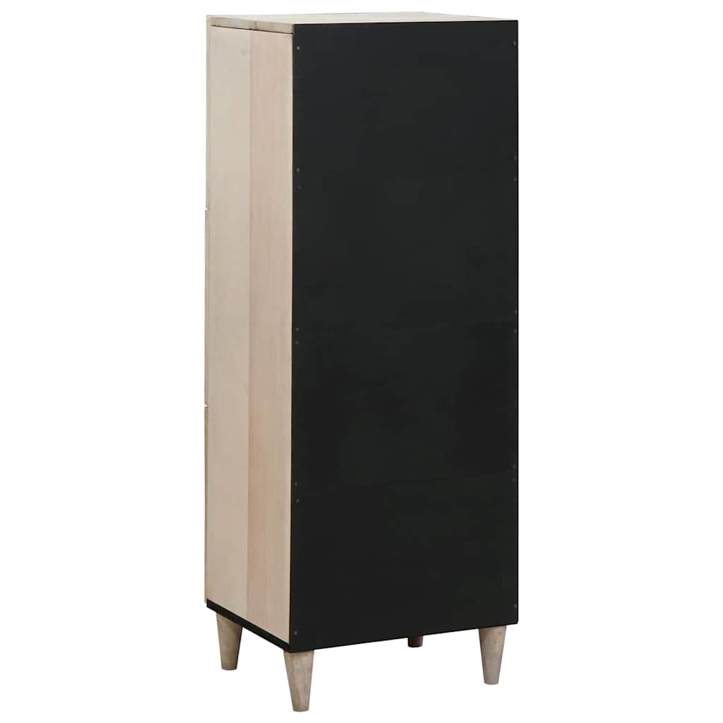 Credenza Bianco 40 x 33 x 110 cm legno massello di mango