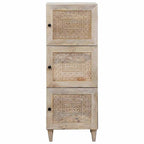 Credenza Bianco 40 x 33 x 110 cm legno massello di mango