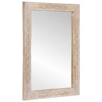 specchio da parete Rettangolare Bianco Sbiancato 70 x 50 cm