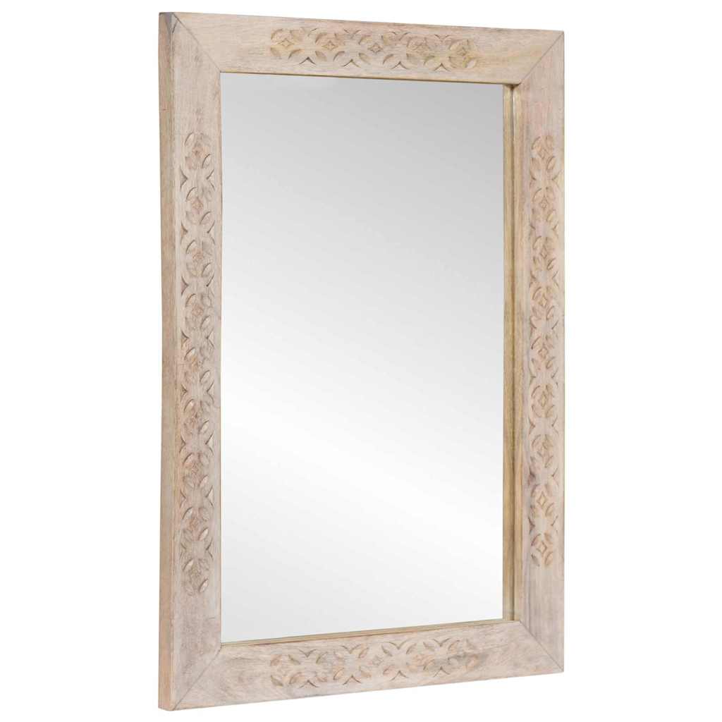 specchio da parete Rettangolare Bianco Sbiancato 70 x 50 cm