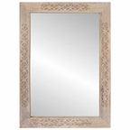 specchio da parete Rettangolare Bianco Sbiancato 70 x 50 cm