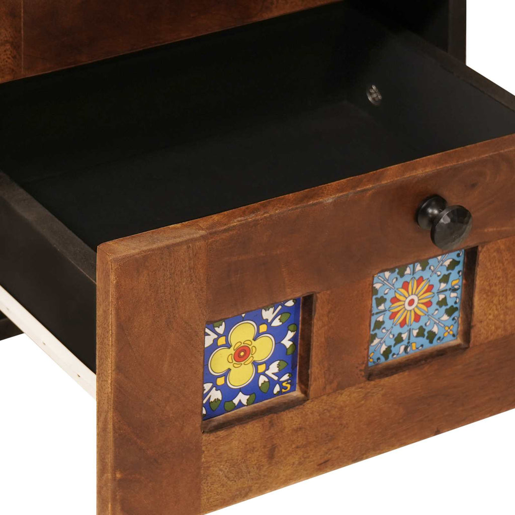 Armadio da Notte con cassetto Marrone 40 x 33 x 46 cm