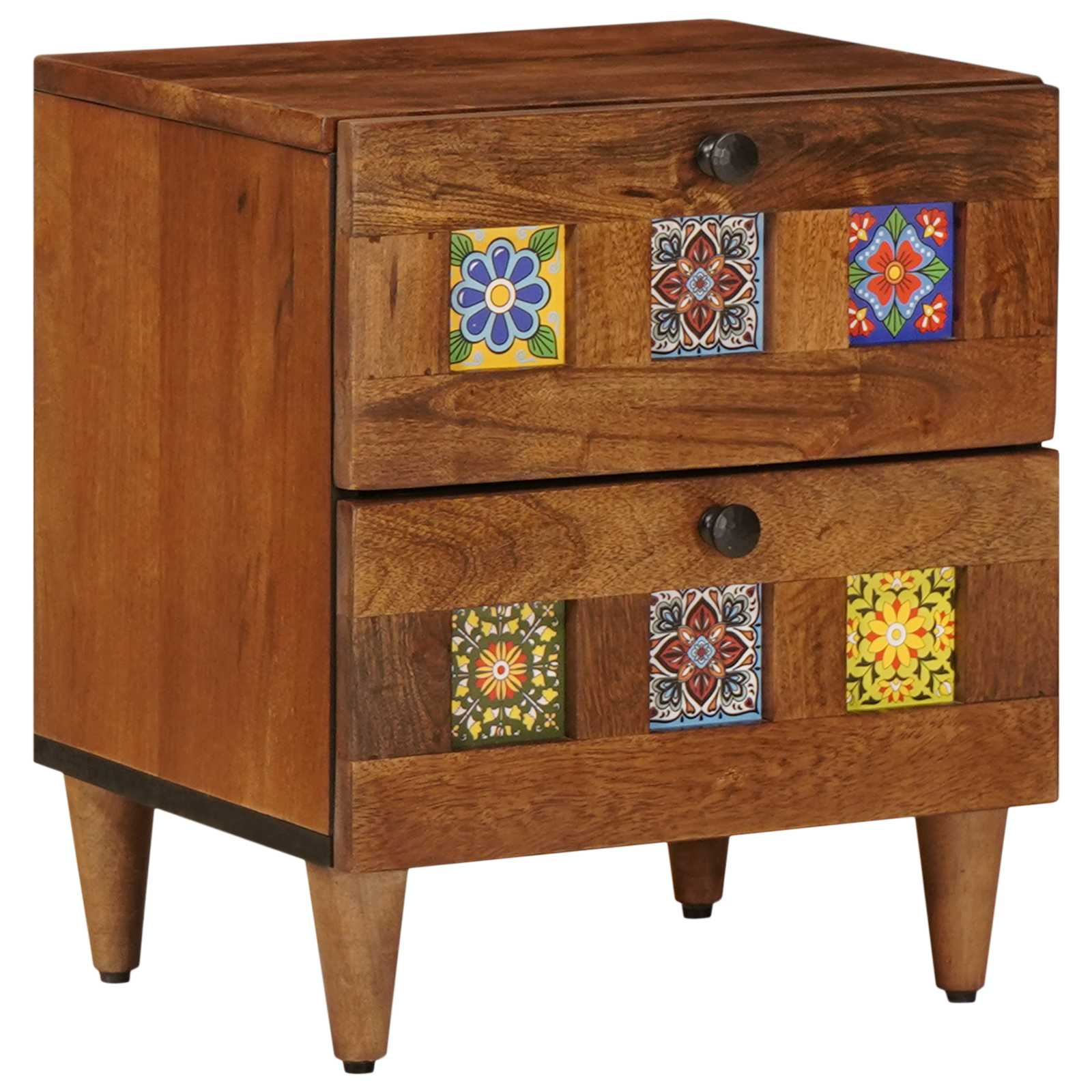 Armadio da Notte con cassetto Marrone 40 x 33 x 46 cm