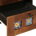 Armadio da Notte con cassetto 2 pcs Marrone 40 x 33 x 46 cm