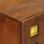 Credenza Noce 60 x 33 x 75 cm Legno di mango massello