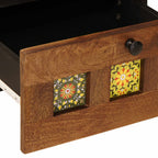 Armadio da Notte con cassetto 2 pcs Marrone 40 x 33 x 46 cm