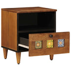 Armadio da Notte con cassetto 2 pcs Marrone 40 x 33 x 46 cm