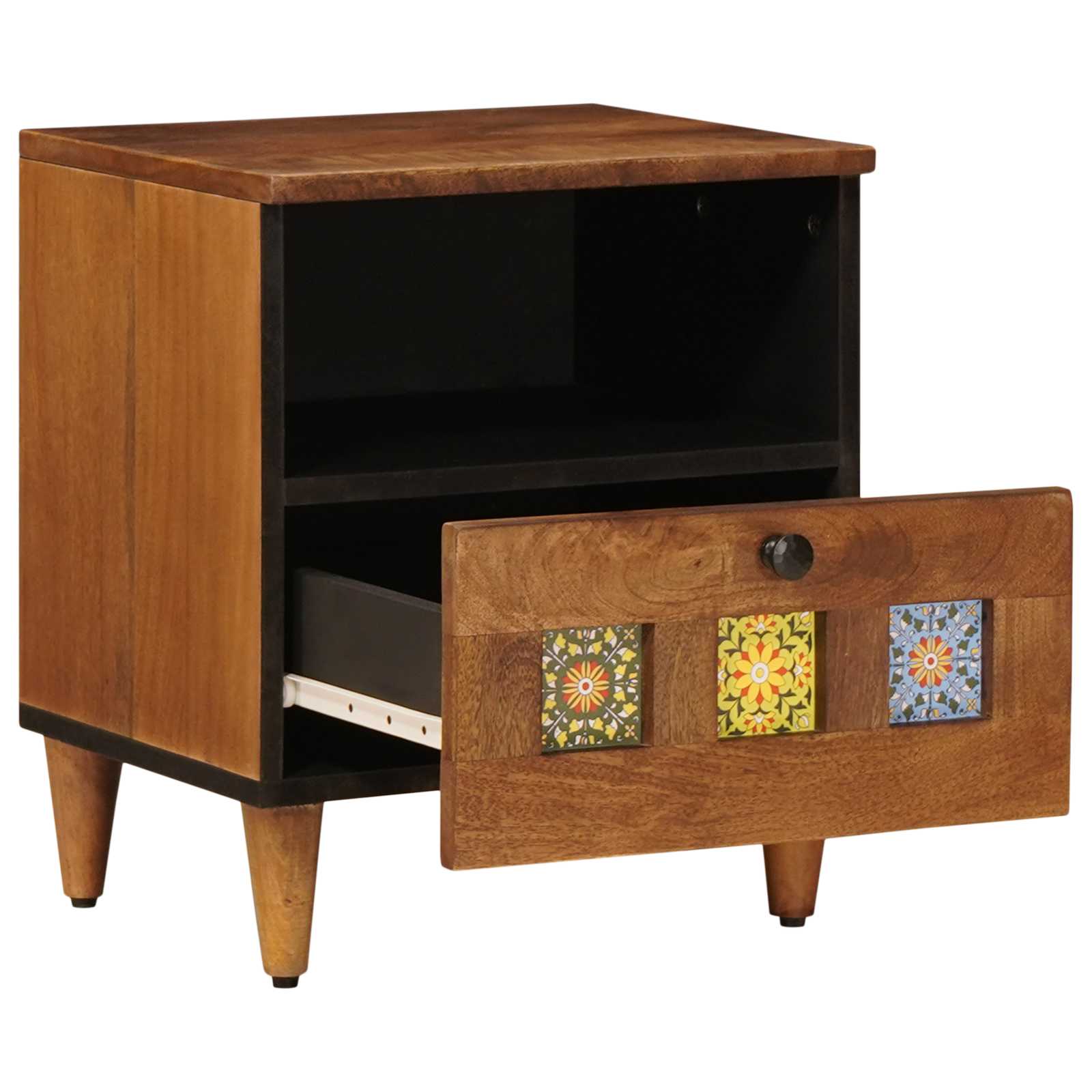 Armadio da Notte con cassetto 2 pcs Marrone 40 x 33 x 46 cm
