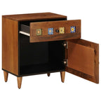 Armadio da Notte con cassetto Marrone 50 x 33 x 60 cm