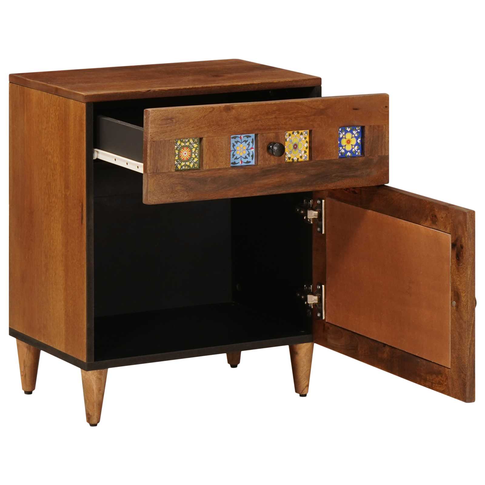 Armadio da Notte con cassetto Marrone 50 x 33 x 60 cm