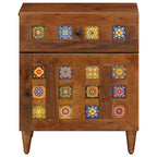 Armadio da Notte con cassetto Marrone 50 x 33 x 60 cm