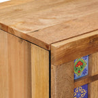 Credenza Naturale 60 x 33 x 75 cm Legno di mango massello