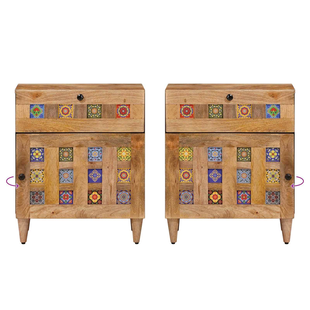 Armadio da Notte con cassetto Naturale 50 x 33 x 60 cm