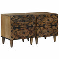 Armadio da Notte con cassetto 2 pcs Marrone 40 x 33,5 x 46 cm