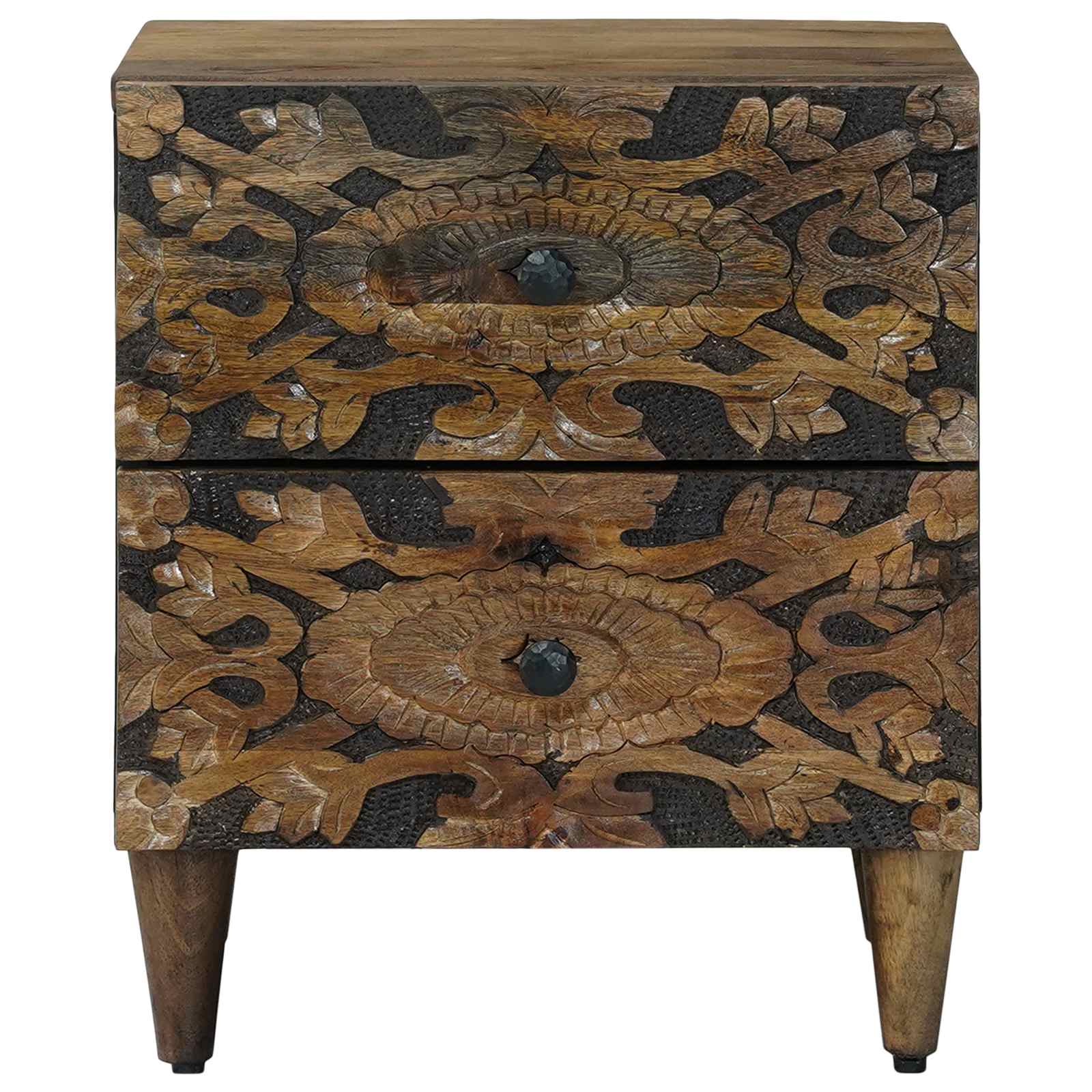 Armadio da Notte con cassetto 2 pcs Marrone 40 x 33,5 x 46 cm