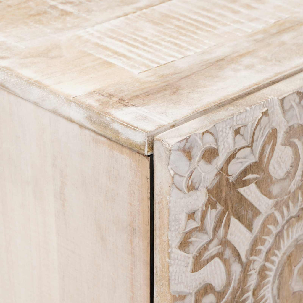 Credenza con Ripostiglio Bianco 60 x 33,5 x 75 cm