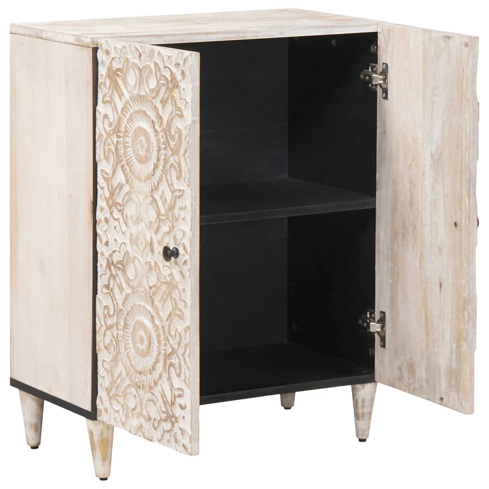 Credenza con Ripostiglio Bianco 60 x 33,5 x 75 cm