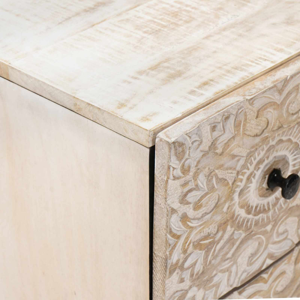 Credenza con Ripostiglio Bianco 60 x 33,5 x 75 cm