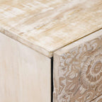 Mobiletto da Letto con cassetto Bianco 50 x 33 x 60 cm
