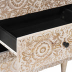 Mobiletto da Letto con cassetto Bianco 50 x 33 x 60 cm