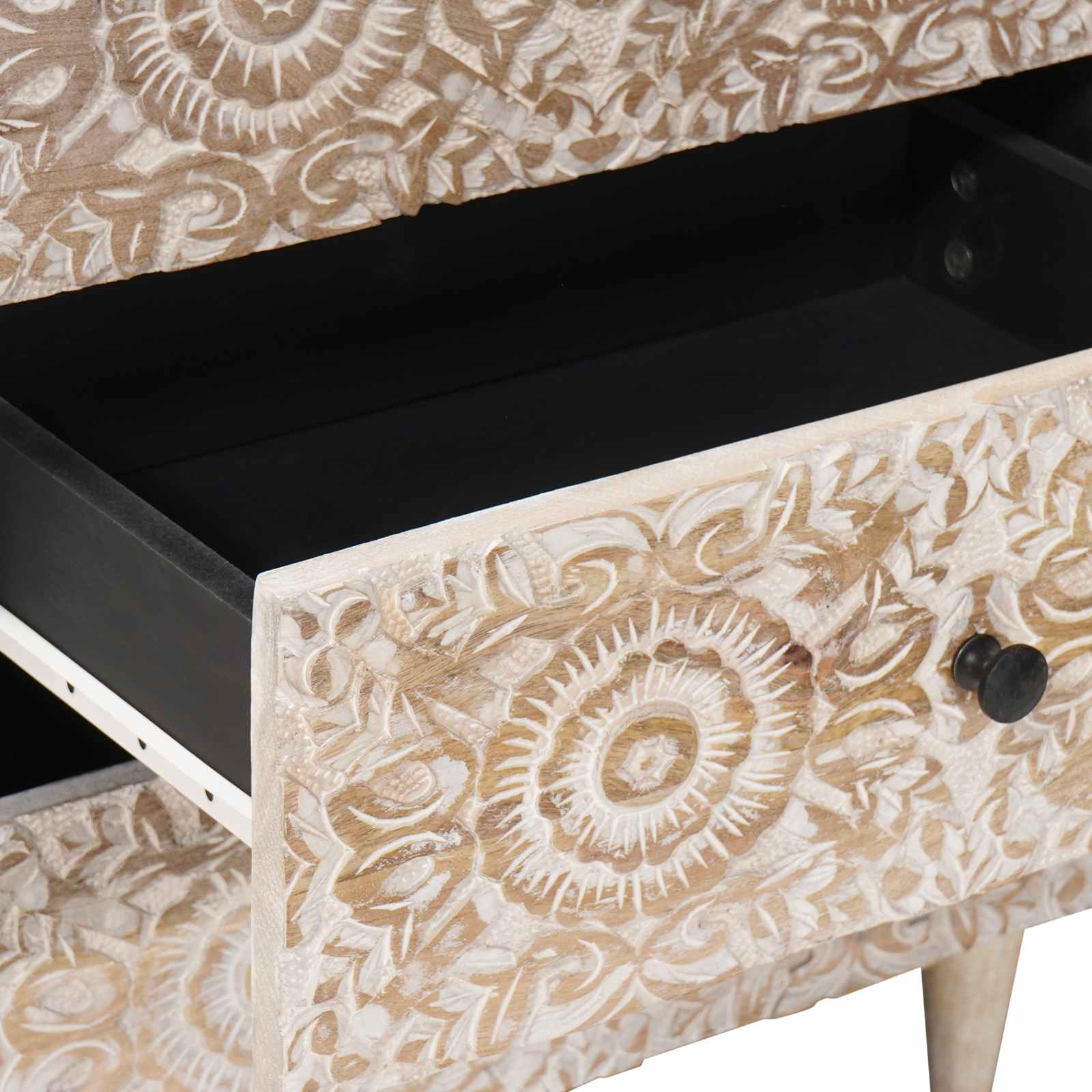 Mobiletto da Letto con cassetto Bianco 50 x 33 x 60 cm